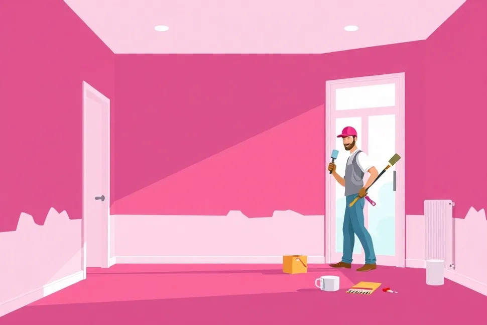 Intérieur rénové après travaux de peinture à Bagnols-sur-Cèze
