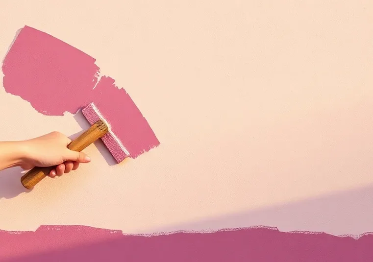 Application d'un enduit décoratif à la lisseuse sur un mur